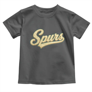 Vintage Spurs Name Script Toddler T Shirt for Sports Fan TS02 Dark Heather Print Your Wear