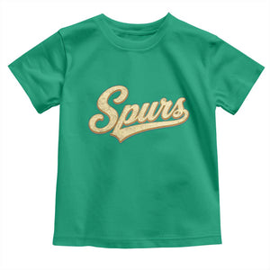 Vintage Spurs Name Script Toddler T Shirt for Sports Fan TS02 Irish Green Print Your Wear