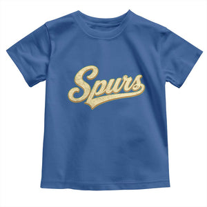 Vintage Spurs Name Script Toddler T Shirt for Sports Fan TS02 Royal Blue Print Your Wear