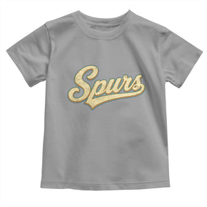 Vintage Spurs Name Script Toddler T Shirt for Sports Fan TS02 Sport Gray Print Your Wear