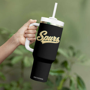 Vintage Spurs Name Script Tumbler With Handle for Sports Fan TS02 Print Your Wear