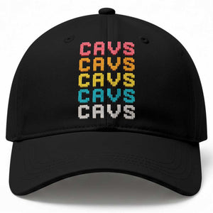 Retro Stacked Block Cavs Name Colorful Toy Brick Baseball Cap for Sports Fan TS02 Print Your Wear