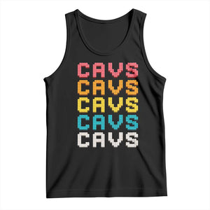 Retro Stacked Block Cavs Name Colorful Toy Brick Tank Top for Sports Fan TS02 Black Print Your Wear