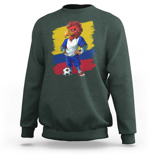 Colombia Football Sweatshirt Eagle Mascot Colombian Flag TS02 Dark Forest Green Print Your Wear