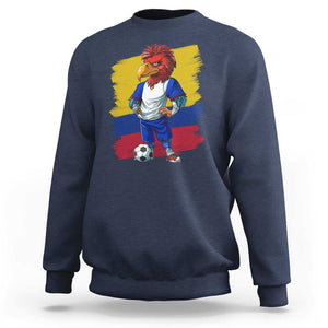 Colombia Football Sweatshirt Eagle Mascot Colombian Flag TS02 Navy Print Your Wear