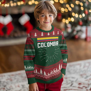 Colombia Ugly Christmas Sweater COL Throwback Retro Vintage Colombian Flag TS02 Christmas Print Your Wear