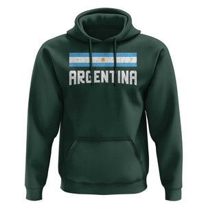 Argentina Hoodie ARG Throwback Retro Vintage Argentine Flag TS02 Dark Forest Green Print Your Wear
