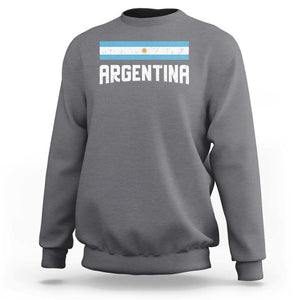 Argentina Sweatshirt ARG Throwback Retro Vintage Argentine Flag TS02 Charcoal Print Your Wear