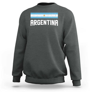 Argentina Sweatshirt ARG Throwback Retro Vintage Argentine Flag TS02 Dark Heather Print Your Wear