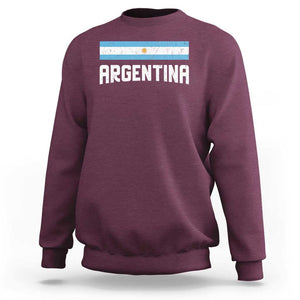 Argentina Sweatshirt ARG Throwback Retro Vintage Argentine Flag TS02 Maroon Print Your Wear
