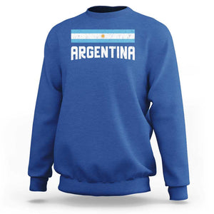 Argentina Sweatshirt ARG Throwback Retro Vintage Argentine Flag TS02 Royal Blue Print Your Wear