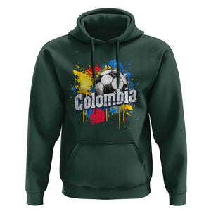 Colombia Football Hoodie Colombian Flag Ftbol Lover TS02 Dark Forest Green Print Your Wear