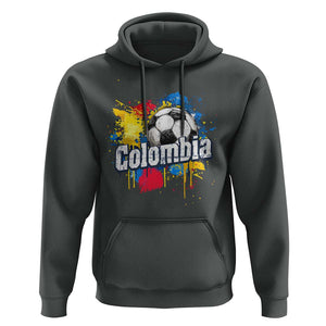 Colombia Football Hoodie Colombian Flag Ftbol Lover TS02 Dark Heather Print Your Wear