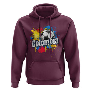 Colombia Football Hoodie Colombian Flag Ftbol Lover TS02 Maroon Print Your Wear