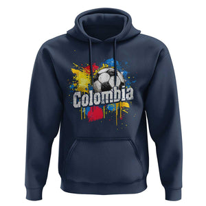 Colombia Football Hoodie Colombian Flag Ftbol Lover TS02 Navy Print Your Wear