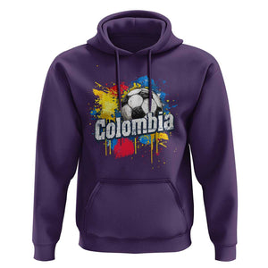 Colombia Football Hoodie Colombian Flag Ftbol Lover TS02 Purple Print Your Wear