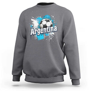 Argentina Football Sweatshirt Argentine Flag Ftbol Lover TS02 Charcoal Print Your Wear