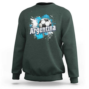 Argentina Football Sweatshirt Argentine Flag Ftbol Lover TS02 Dark Forest Green Print Your Wear