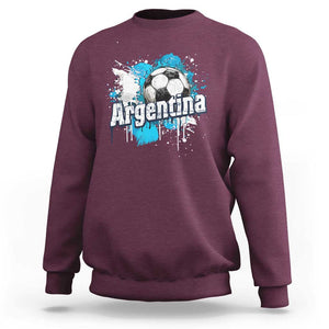 Argentina Football Sweatshirt Argentine Flag Ftbol Lover TS02 Maroon Print Your Wear