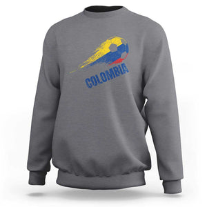 Colombia Football Sweatshirt Colombian Flag Futbol Soccer Lover TS02 Charcoal Print Your Wear
