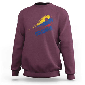 Colombia Football Sweatshirt Colombian Flag Futbol Soccer Lover TS02 Maroon Print Your Wear