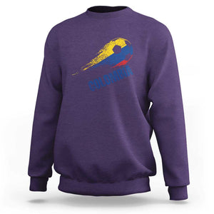 Colombia Football Sweatshirt Colombian Flag Futbol Soccer Lover TS02 Purple Print Your Wear