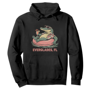 Funny Tropical Alligator Hoodie Everglades Florida FL Summer Vibe TS02 Black Print Your Wear