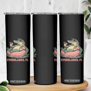 Funny Tropical Alligator Skinny Tumbler Everglades Florida FL Summer Vibe TS02 Print Your Wear