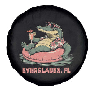 Funny Tropical Alligator Spare Tire Cover Everglades Florida FL Summer Vibe TS02 Print Your Wear