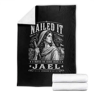 Nailed It Jael Judges 4 Old Testament Throw Blanket Funny Biblical Woodcut Christian Faith