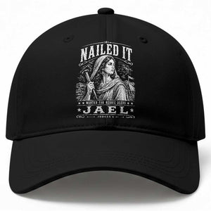 Nailed It Jael Judges 4 Old Testament Baseball Cap Funny Biblical Woodcut Christian Faith