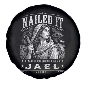 Nailed It Jael Judges 4 Old Testament Spare Tire Cover Funny Biblical Woodcut Christian Faith