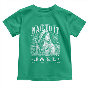 Nailed It Jael Judges 4 Old Testament Toddler T Shirt Funny Biblical Woodcut Christian Faith