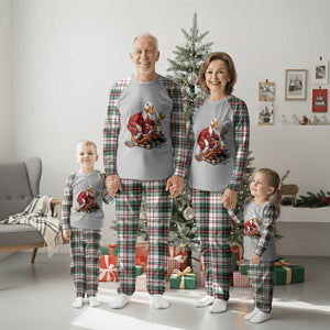 Funny Duck Mechanic Race Car Pit Crew Plaid Pajama Set Motorsports Enthusiast Auto Repair