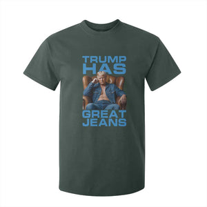 Funny Trump Has Great Jeans T Shirt For Kid Parody Denim Outfit Graphic TS02 Dark Forest Green Print Your Wear