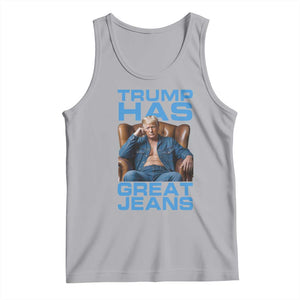 Funny Trump Has Great Jeans Tank Top Parody Denim Outfit Graphic TS02 Athletic Heather Print Your Wear
