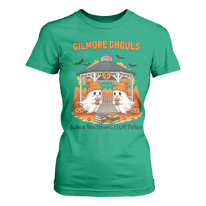 Cute Gilmore Ghouls Halloween Ghost T Shirt For Women Cozy Fall Aesthetic with Pumpkin Spice and Books TS02 Irish Green Print Your Wear