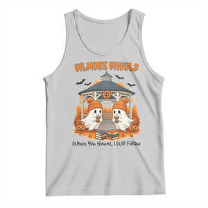 Cute Gilmore Ghouls Halloween Ghost Tank Top Cozy Fall Aesthetic with Pumpkin Spice and Books TS02 Ash Print Your Wear