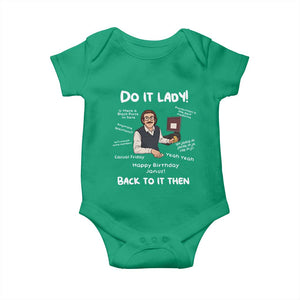 Do It Lady and Back To It Then Baby Onesie Funny Office Joke Vintage Mustache Guy Meme TS02 Irish Green Print Your Wear