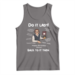 Do It Lady and Back To It Then Tank Top Funny Office Joke Vintage Mustache Guy Meme TS02 Deep Heather Print Your Wear
