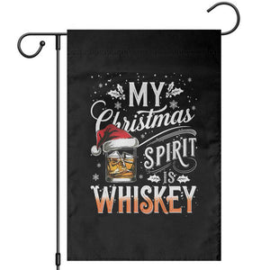 Funny My Christmas Spirit Is Whiskey Garden Flag Holiday Drinking Festive Spirit TS02 Black Print Your Wear