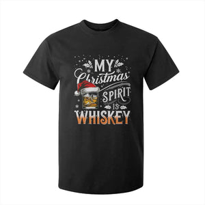 Funny My Christmas Spirit Is Whiskey T Shirt For Kid Holiday Drinking Festive Spirit TS02 Black Print Your Wear