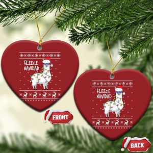 Funny Llama Xmas Christmas Ornament Fleece Navidad Feliz Merry Xmas Ugly Sweater TS02 Heart Red Print Your Wear