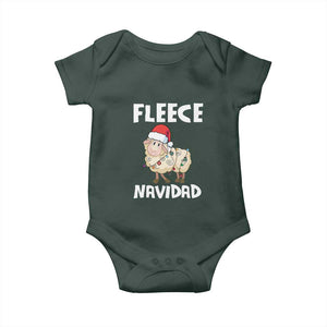 Funny Christmas Sheep Baby Onesie Fleece Navidad Feliz Spanish Merry Xmas TS02 Print Your Wear