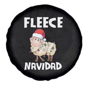 Funny Christmas Sheep Spare Tire Cover Fleece Navidad Feliz Spanish Merry Xmas TS02 Print Your Wear
