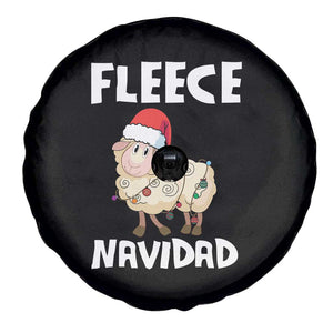 Funny Christmas Sheep Spare Tire Cover Fleece Navidad Feliz Spanish Merry Xmas TS02 Print Your Wear