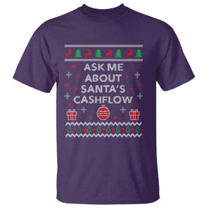 Funny Christmas Accountant T Shirt Ask Me About Santas Cash Flow Ugly Sweater TS02 Purple Print Your Wear