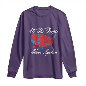 Trump Won 2024 Long Sleeve Shirt We the People Have Spoken American US Map TS02 Purple Print Your Wear