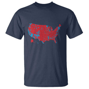 Red States US Map T Shirt Trump Won President Election 2024 TS02 Navy Print Your Wear