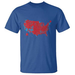 Red States US Map T Shirt Trump Won President Election 2024 TS02 Royal Blue Print Your Wear